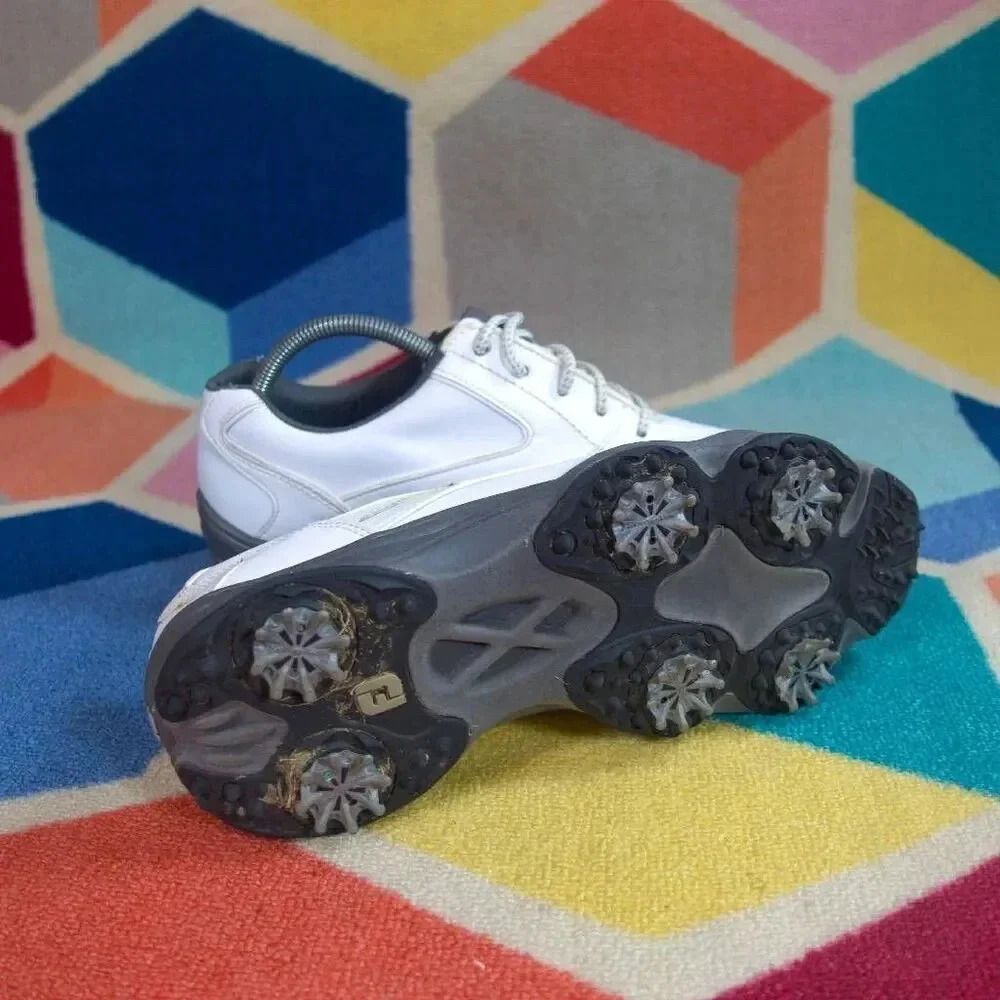 FootJoy Super Lites Men's Golf Shoes. White/Black Size 9 - Picture 5 of 6